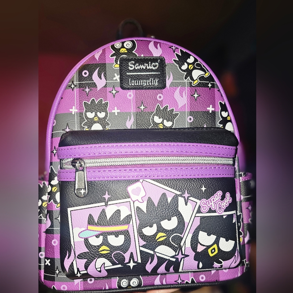 Brand New!Loungefly Sanrio Badtz-Maru Mini Backpack💜